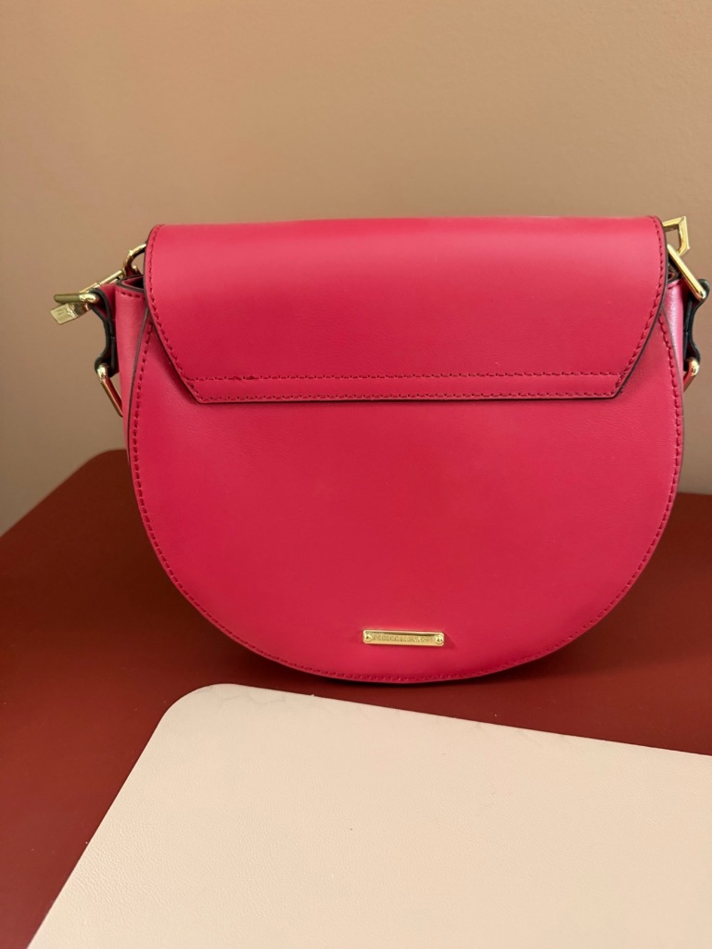 Rebecca Minkoff Pink Crossbody Saddle Bag